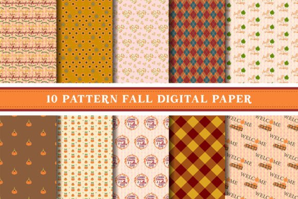 Fall Pattern Set Digital Papers
