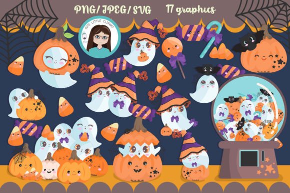 Ghosts and Pumpkins Cliparts: A Creative Resource for Halloween and Beyond