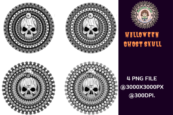 Halloween Ghost Skull: A Versatile Design Element for Creative Projects