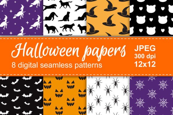 Halloween Patterns Set