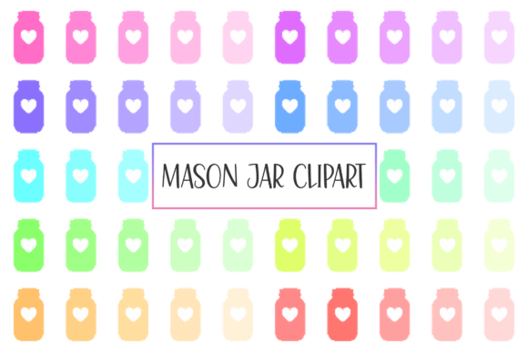 Heart Mason Jar Clipart Set: A Versatile Digital Resource for Creative Projects