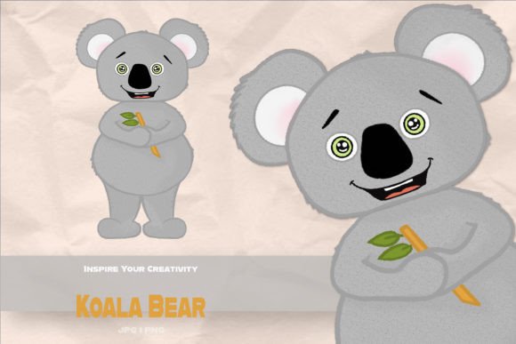 Koala Bear - Cartoon Clip Art: A Versatile Asset for Creative Projects