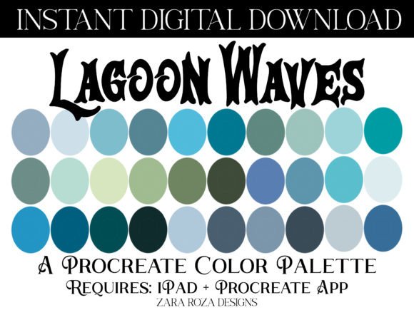Lagoon Waves Procreate Color Palette