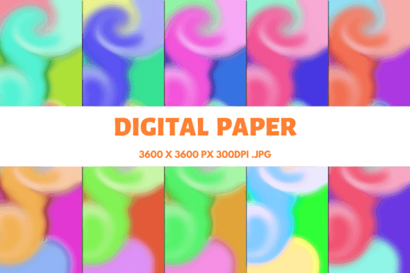 Retro Liquid Swirl Digital Papers
