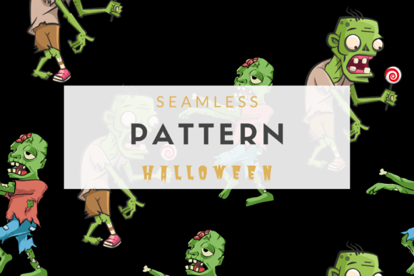 Seamless Pattern Zombie Halloween: A Versatile Design for Creative Projects
