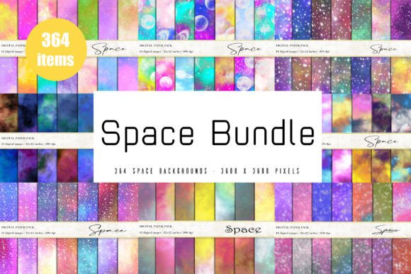 Space Galaxy Bundle, Space Backgrounds for Creative Projects and Design Needs