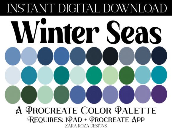 Winter Seas Procreate Color Palette